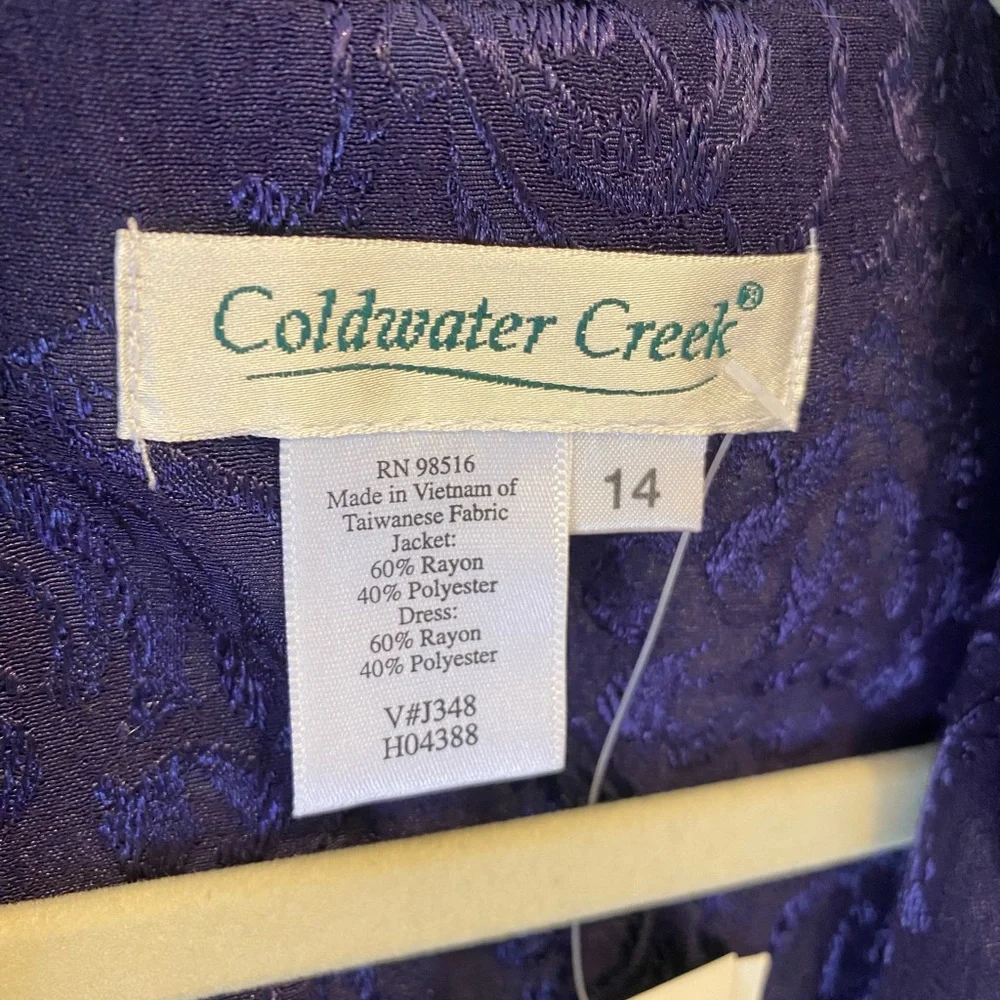 COLDWATER CREEK Women's Purple blazer SIZE 14 NEW